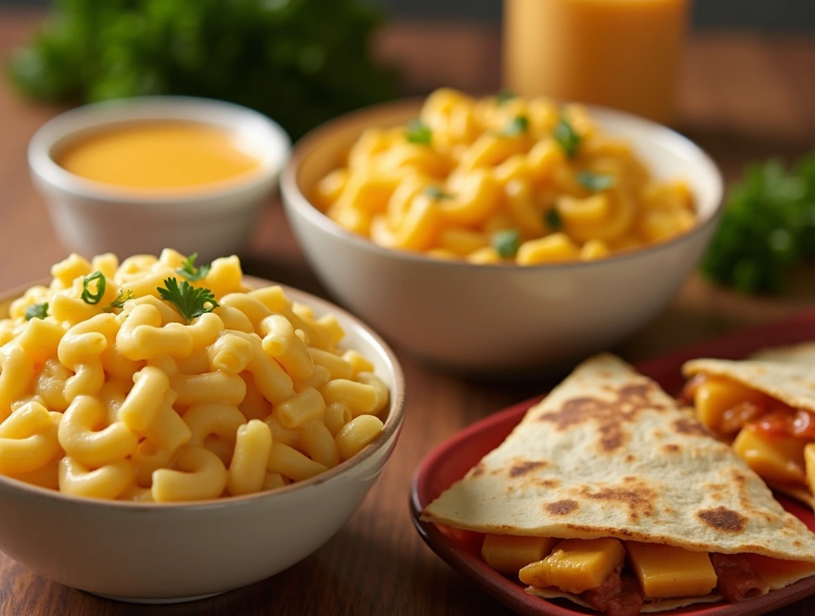 Variety of Classic Cheddar Cheese Dishes