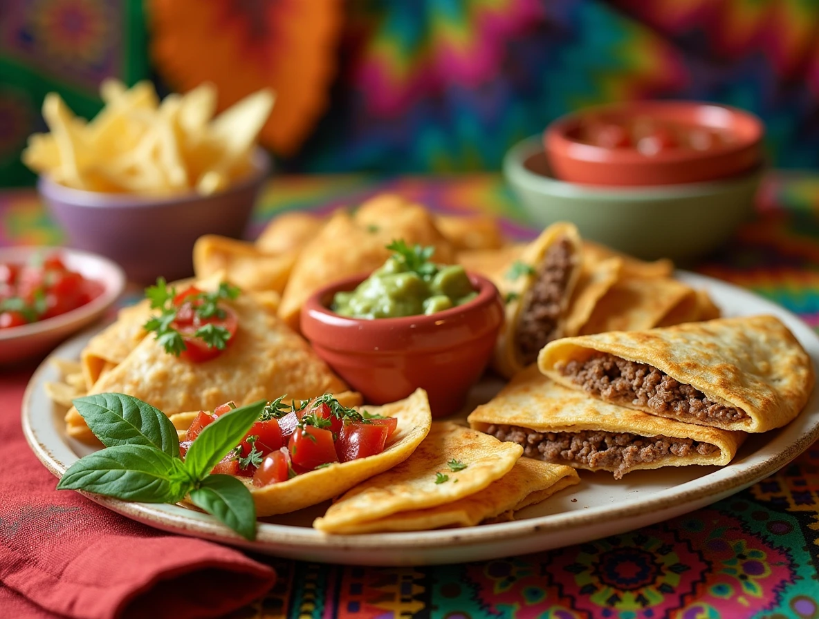 Easy Mexican Snack Recipes featuring nachos, quesadillas, and empanadas