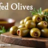 A delicious serving of stuffed olives with a variety of fillings, perfect for parties and gatherings.