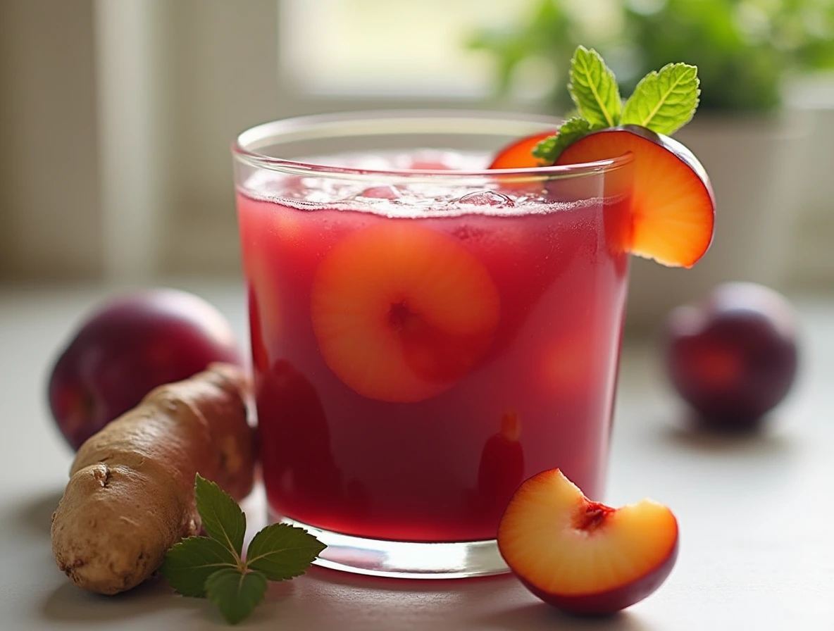 Plum and Ginger Juice for a Morning Boost Plum and Ginger Juice for a Morning Boost