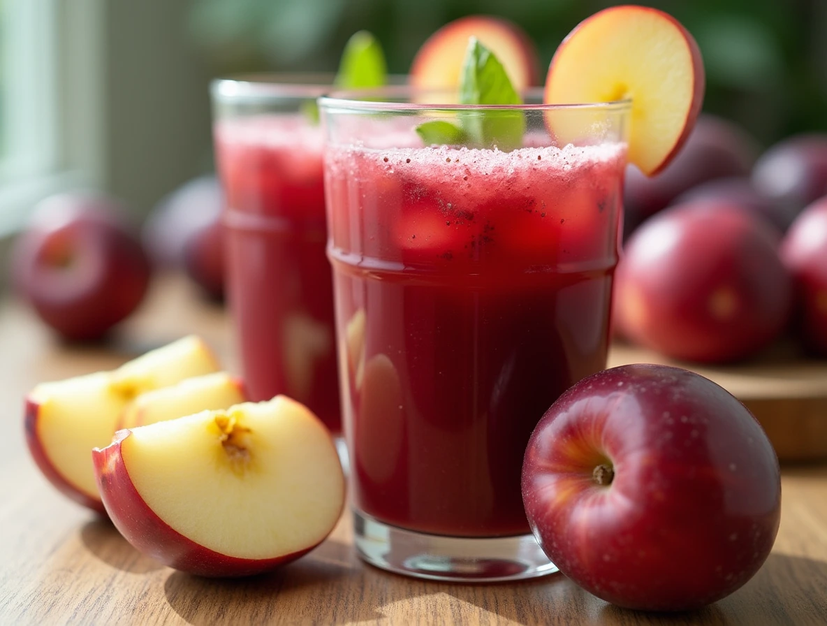 Plum and Apple Juice for a Healthy Snack Plum and Apple Juice for a Healthy Snack