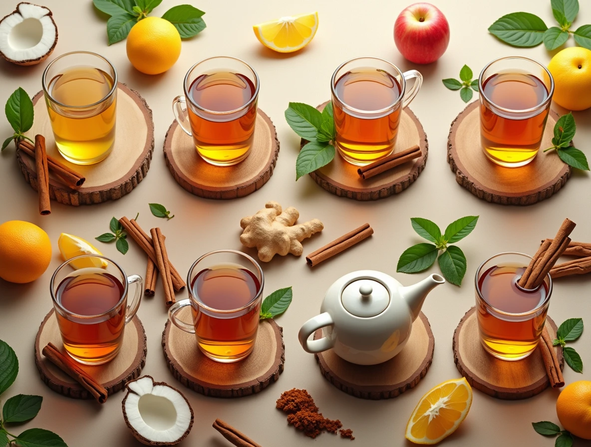 Variations of Cinnamon Tea with Cinnamon Sticks