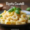 Freshly made ricotta cavatelli on a rustic wooden table