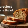 Freshly baked 3 ingredient banana bread on a wooden table